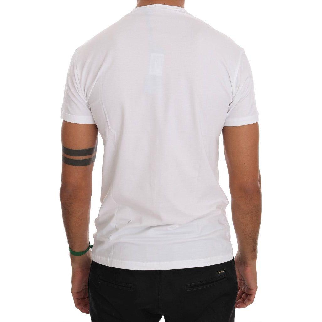 Daniele Alessandrini | White Cotton Crewneck T-Shirt | McRichard Designer Brands