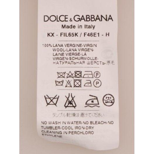 Dolce & Gabbana | Red Wool Top Cardigan Sweater | McRichard Designer Brands