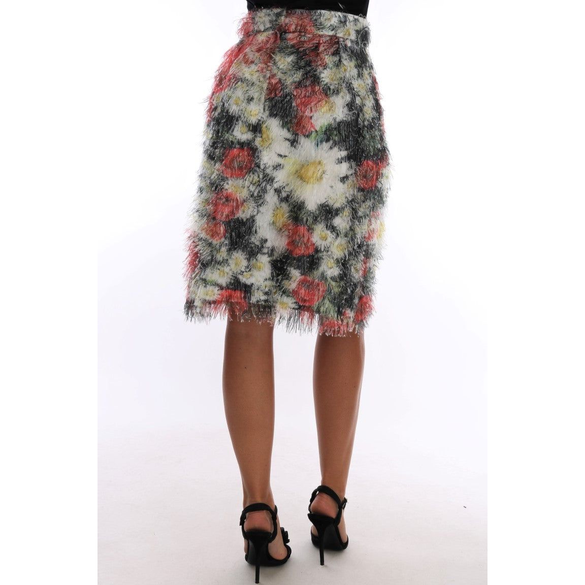 Dolce & Gabbana | Floral Patterned Pencil Straight Skirt | McRichard Designer Brands