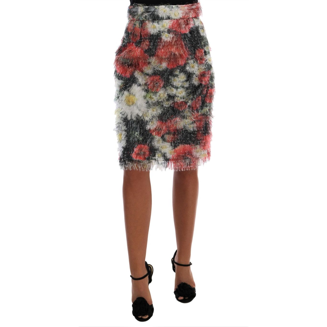 Dolce & Gabbana | Floral Patterned Pencil Straight Skirt | McRichard Designer Brands