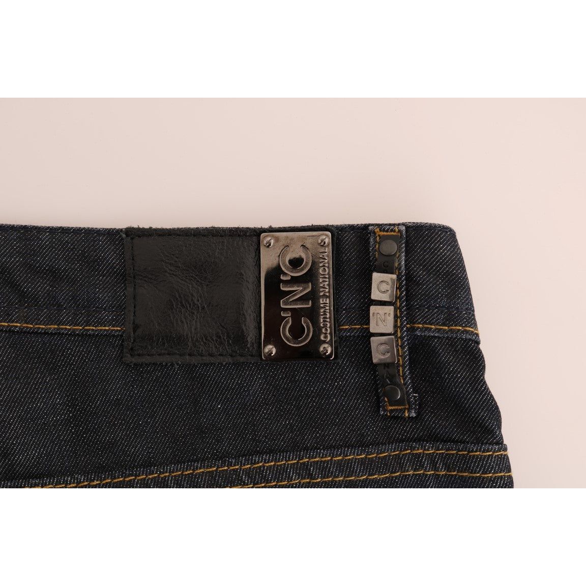 Costume National | Dark Blue Cotton Classic Fit Jeans | McRichard Designer Brands