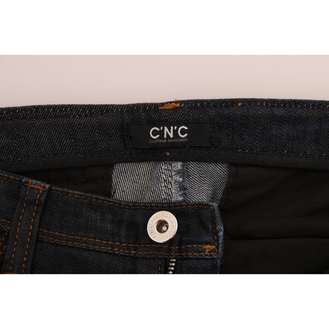 Costume National | Dark Blue Cotton Slim Fit Jeans | McRichard Designer Brands