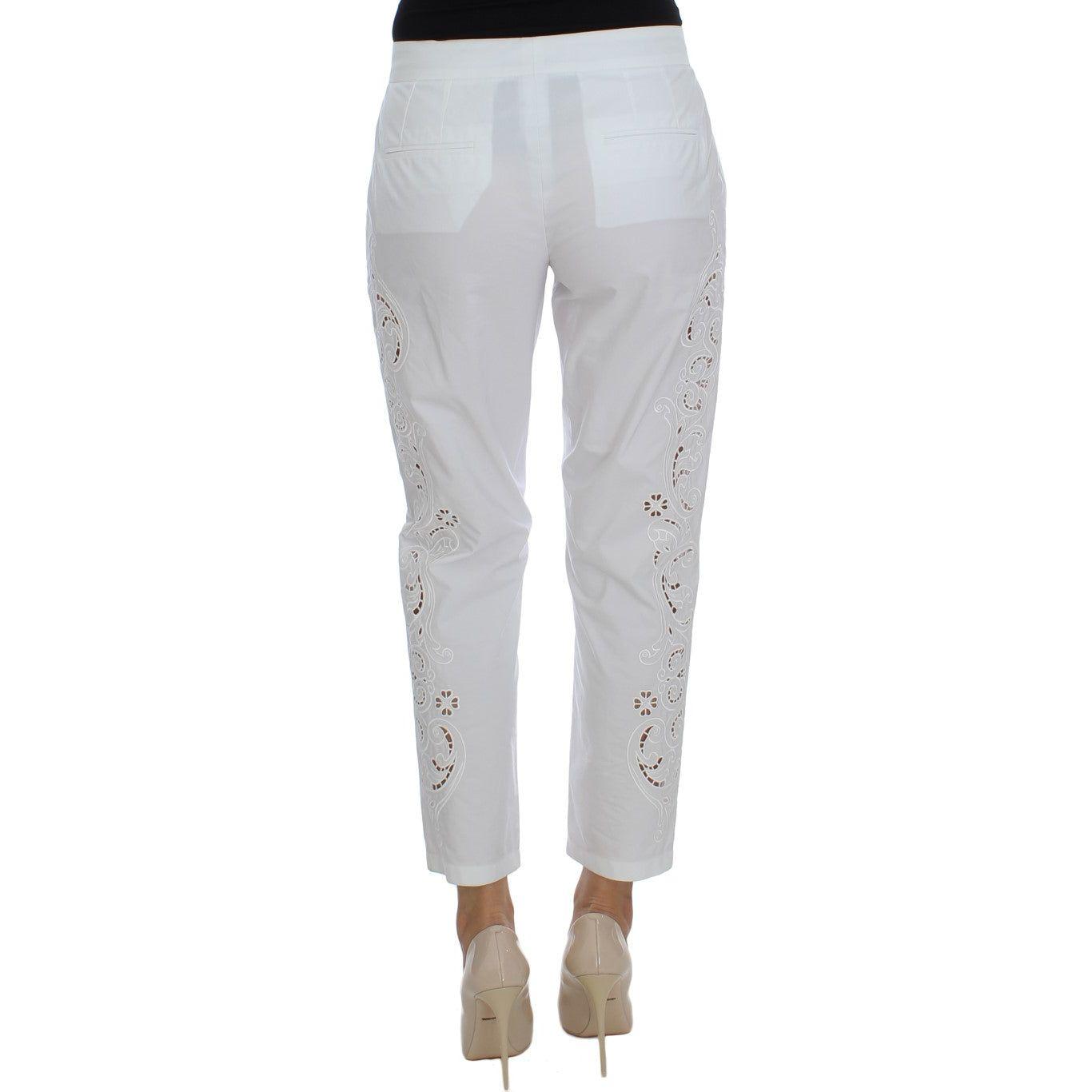Dolce & Gabbana | White Floral Cutout Dress Sicily Pants | McRichard Designer Brands