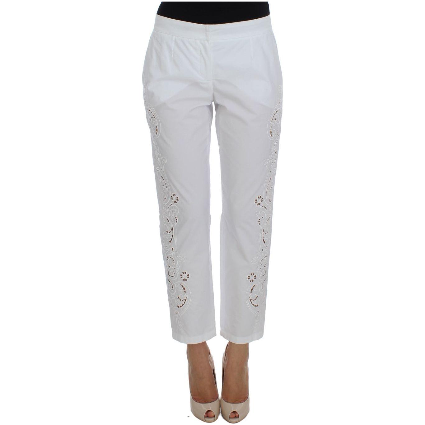 Dolce & Gabbana | White Floral Cutout Dress Sicily Pants | McRichard Designer Brands