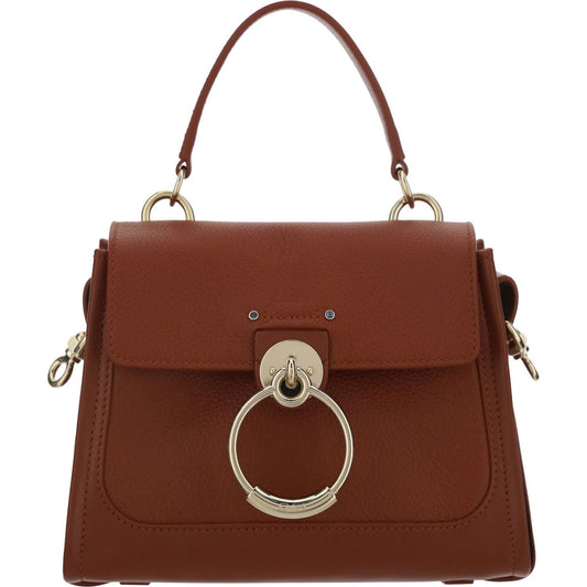 Chloé | Brown Calf Leather Tess Handbag | McRichard Designer Brands