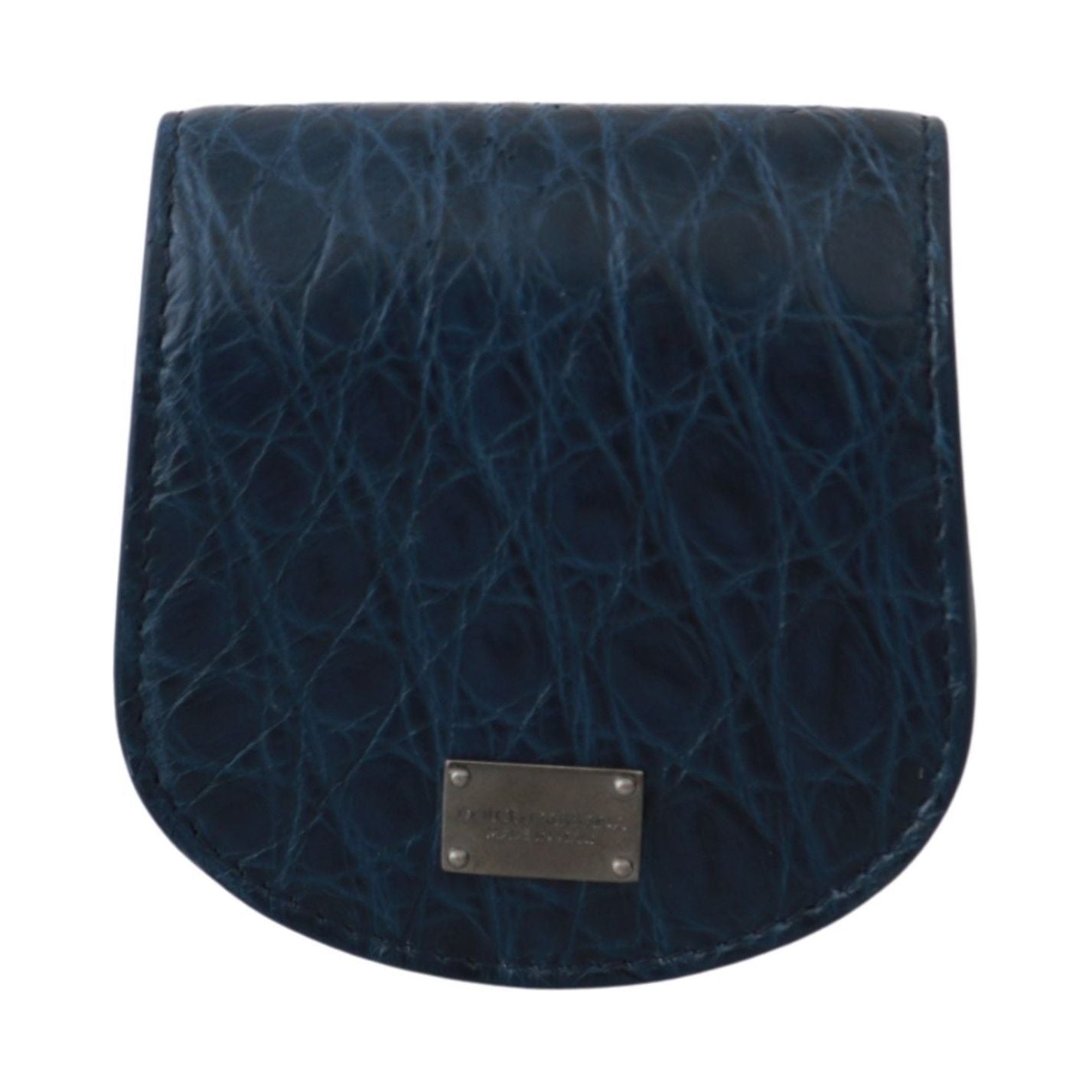 Dolce & Gabbana | Blue Holder Pocket Wallet Blue Exotic Skin Condom Case | McRichard Designer Brands