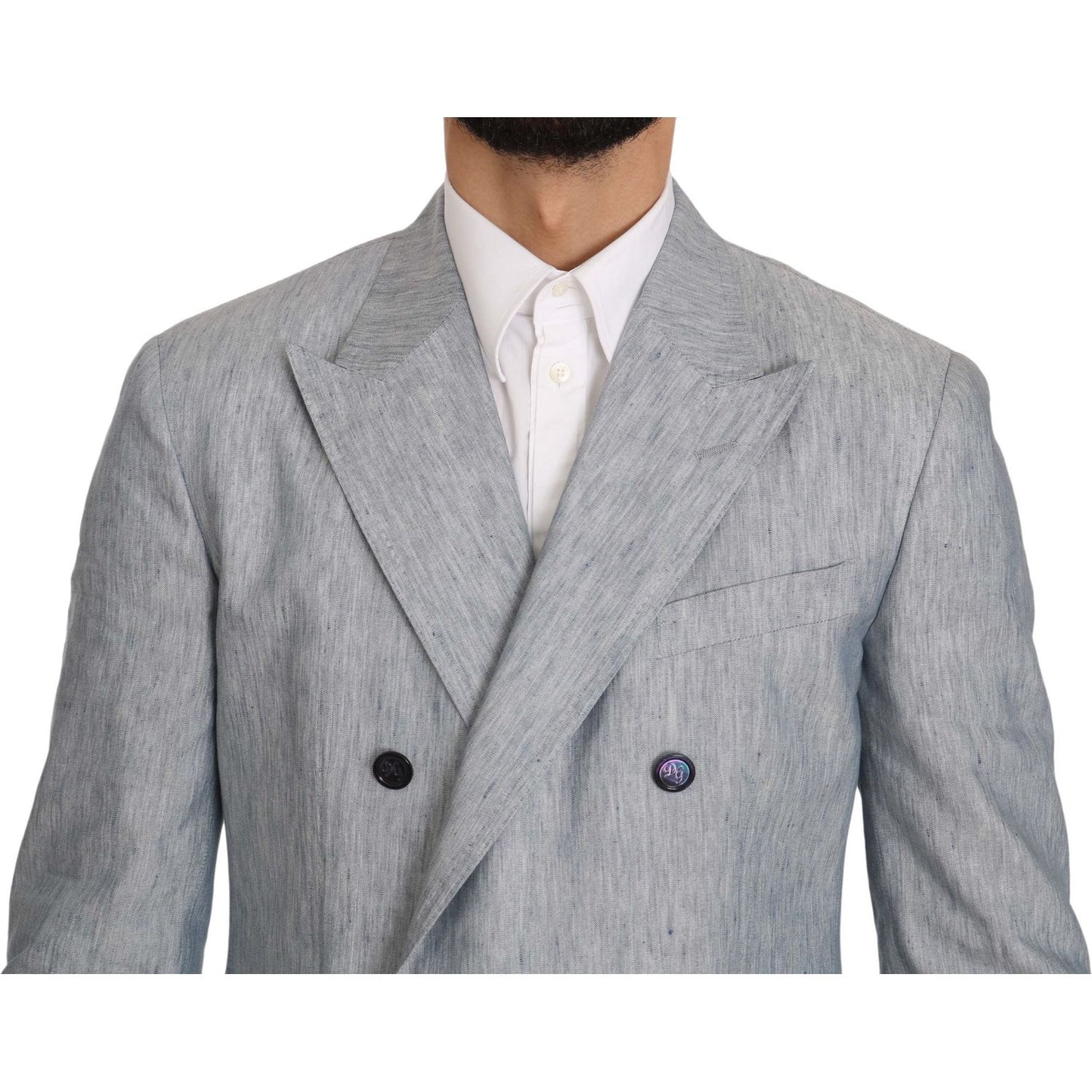 Dolce & Gabbana | Blue Flax NAPOLI Jacket Coat Blazer | McRichard Designer Brands