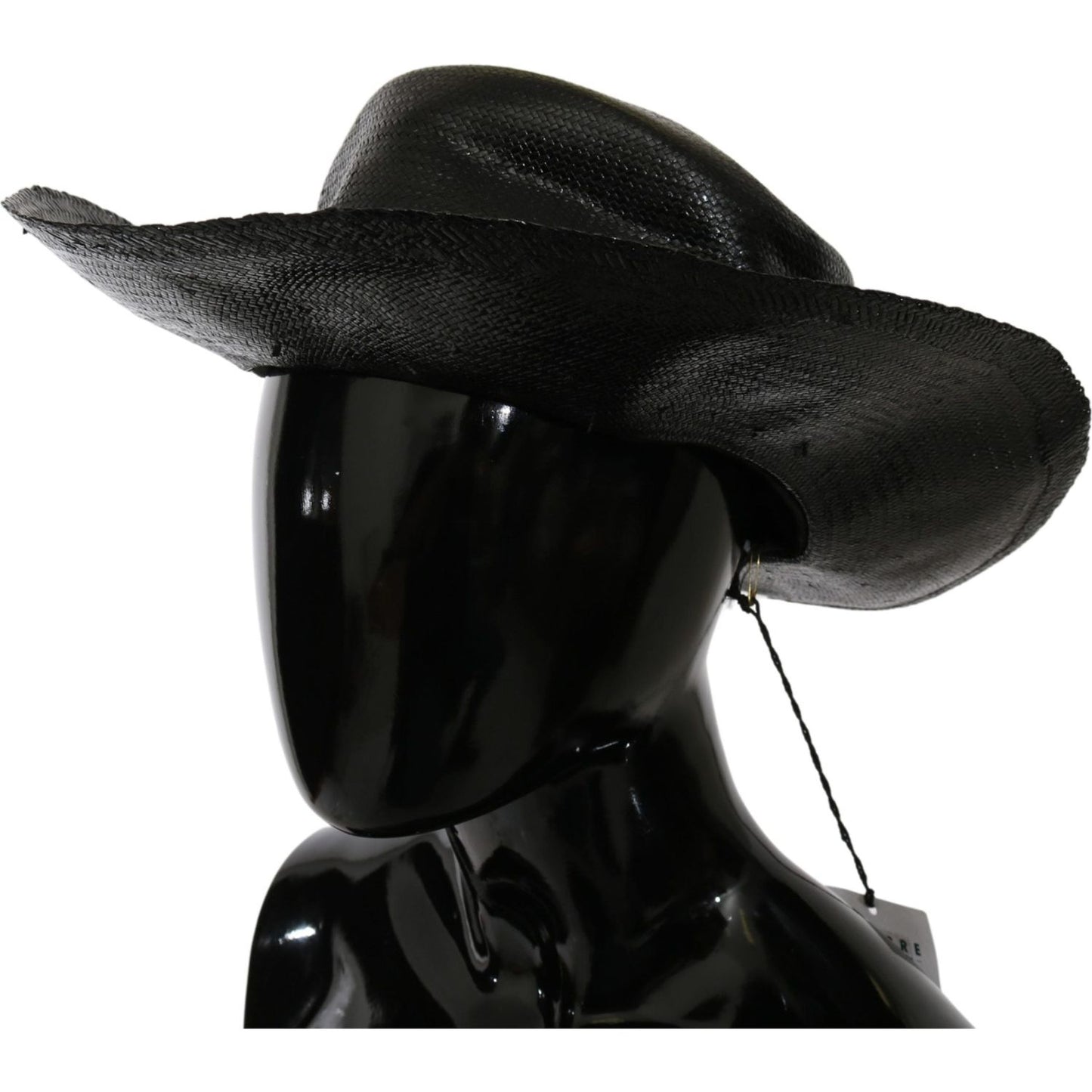 Costume National | Black Wide Brim Cowboy Solid Hat | McRichard Designer Brands