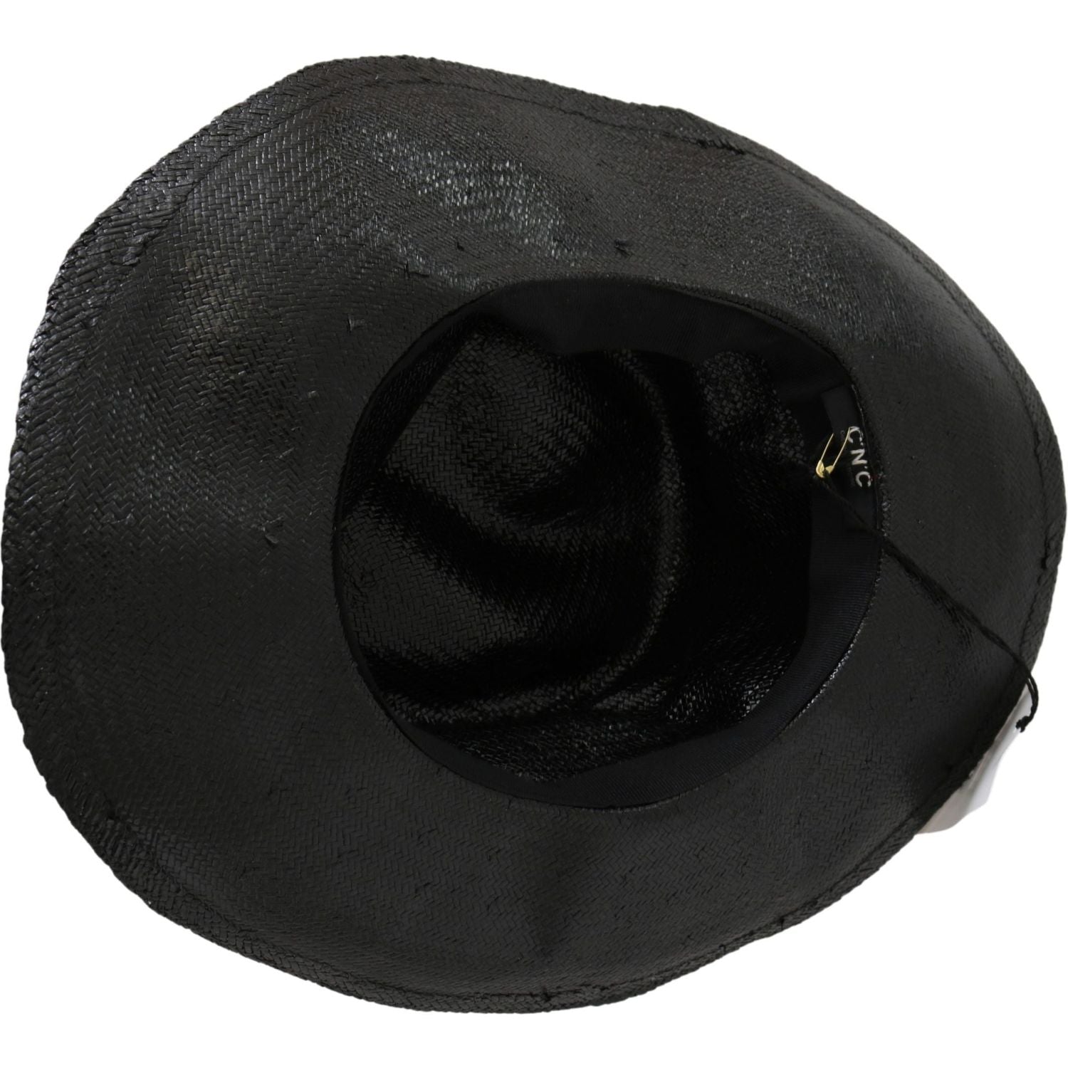 Costume National | Black Wide Brim Cowboy Solid Hat | McRichard Designer Brands