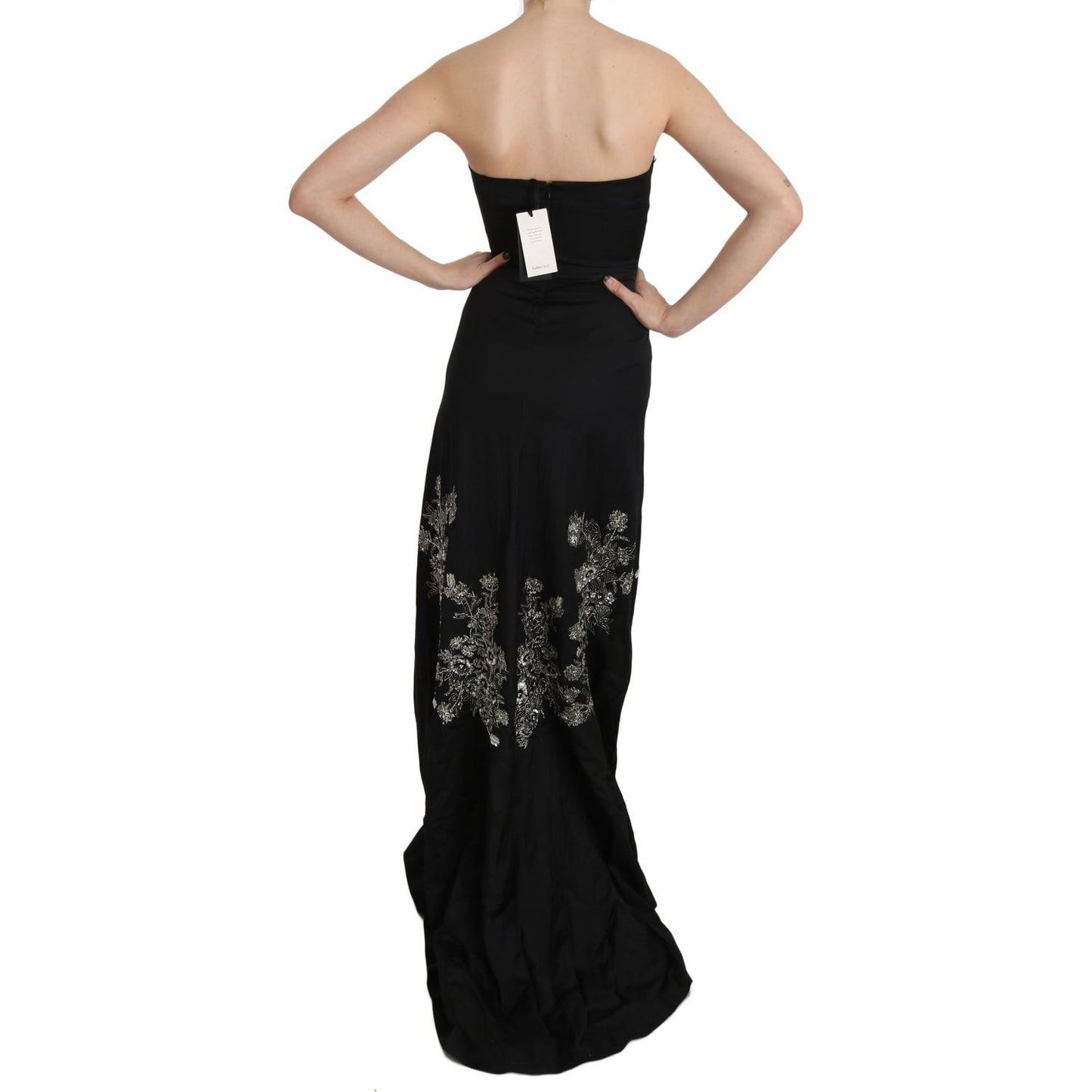 John Richmond | Black Sequined Flare Ball Gown Dress | McRichard Designer Brands
