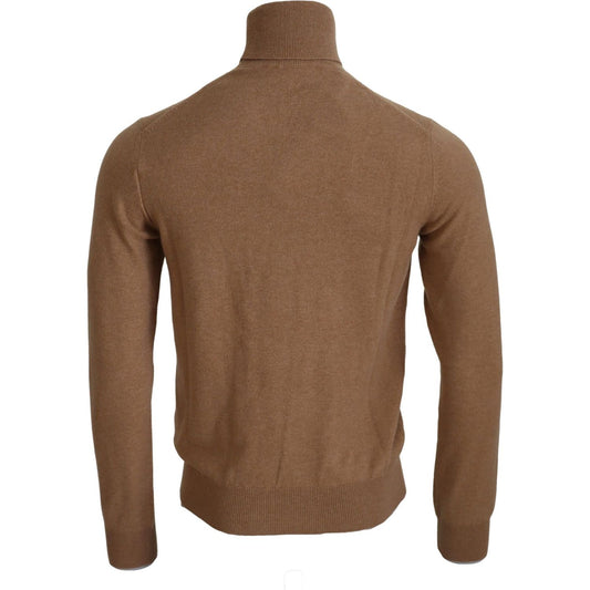 Dolce & Gabbana | Beige Cashmere Turtleneck Pullover Sweater MAN SWEATERS | McRichard Designer Brands