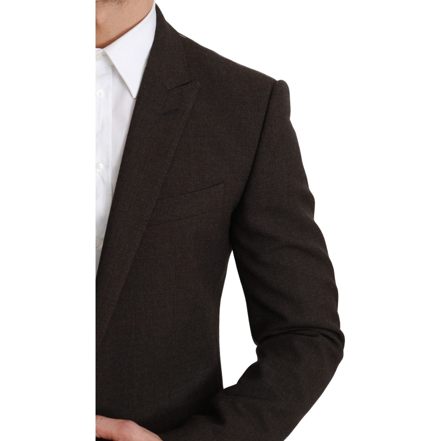 Dolce & Gabbana | Brown Slim Fit Coat Jacket MARTINI Blazer | McRichard Designer Brands