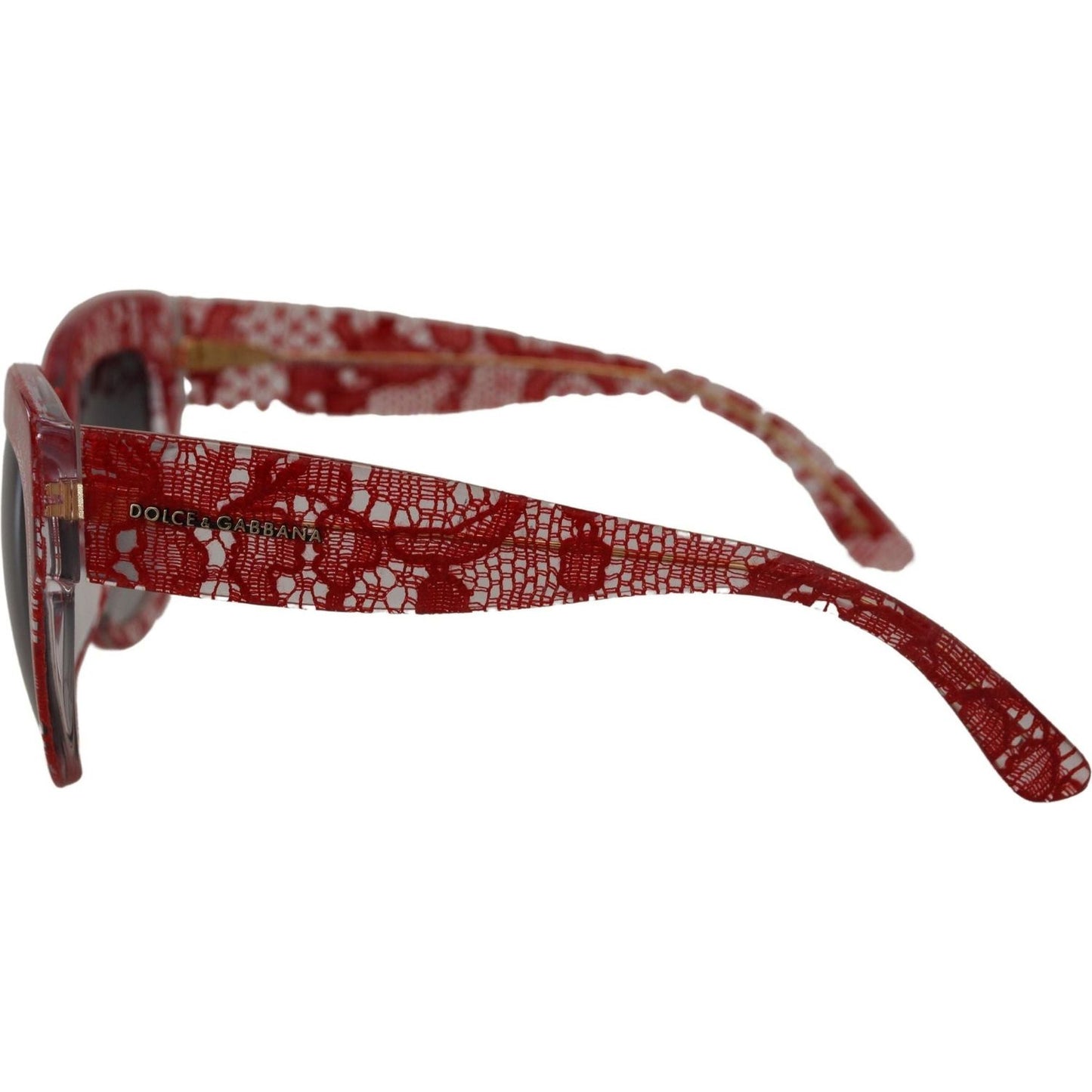 Dolce & Gabbana | Red Lace Acetate Rectangle Shades  DG4231F  Sunglasses  | McRichard Designer Brands
