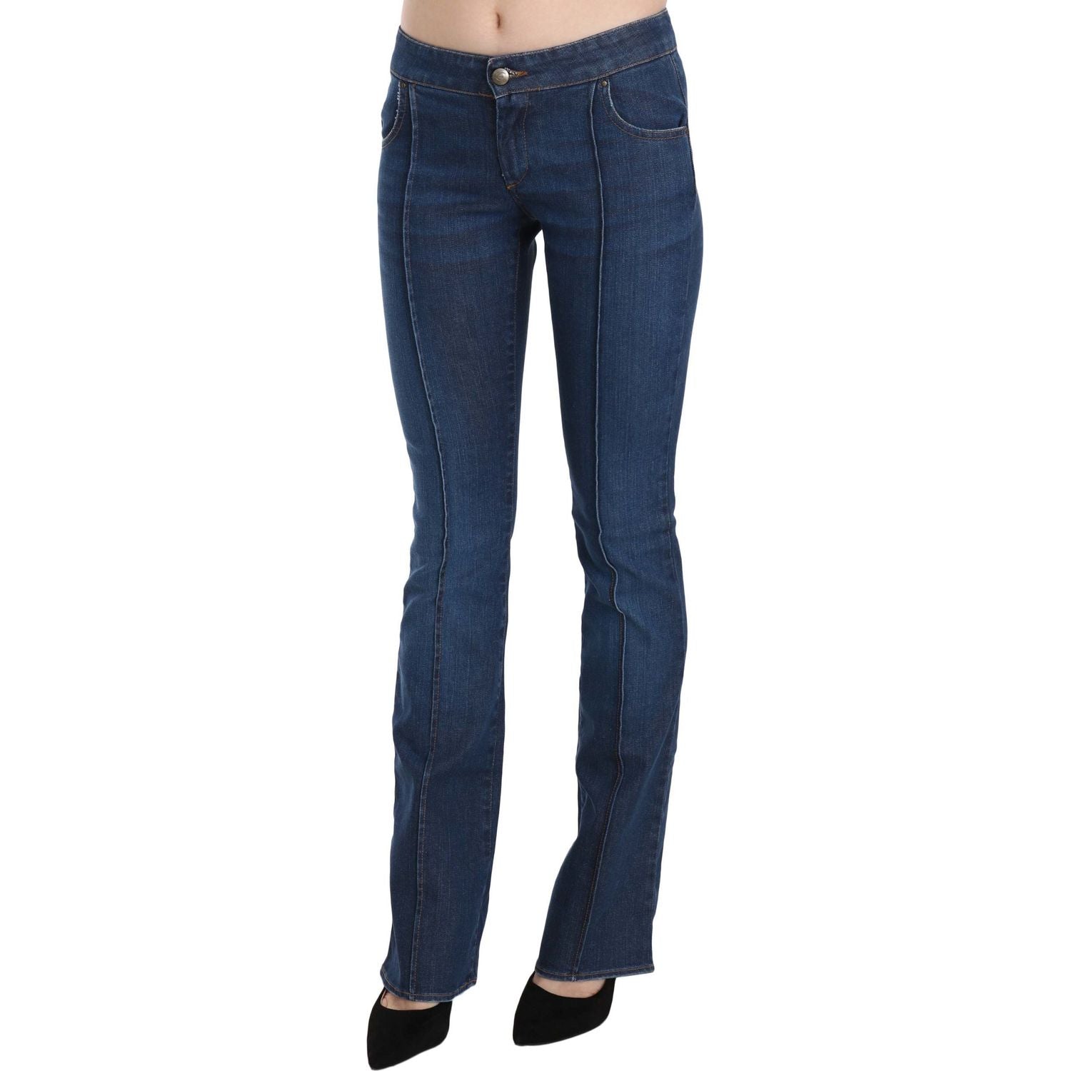 Just Cavalli | Blue Low Waist Boot Cut Denim Pants Jeans | McRichard Designer Brands