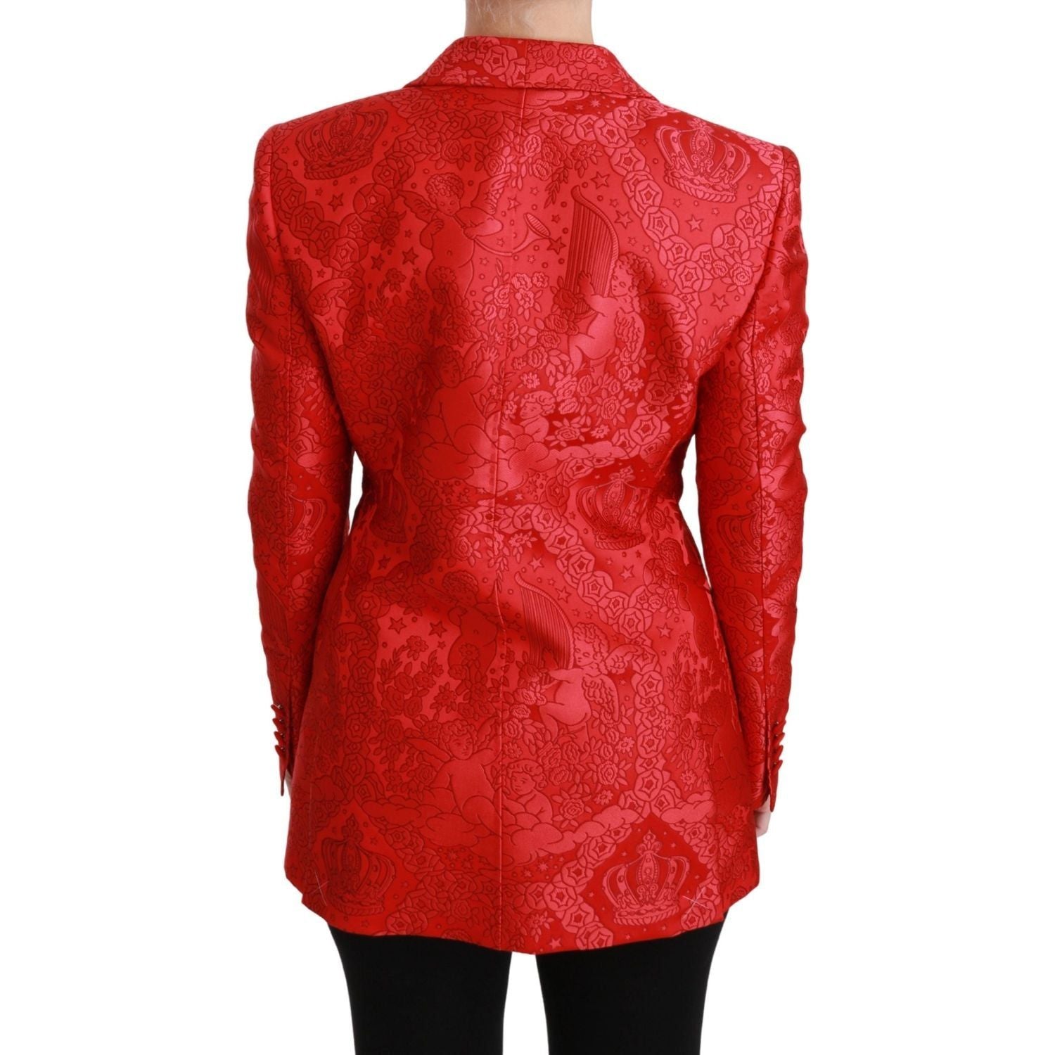 Dolce & Gabbana | Red Floral Angel Blazer Coat Jacket | McRichard Designer Brands