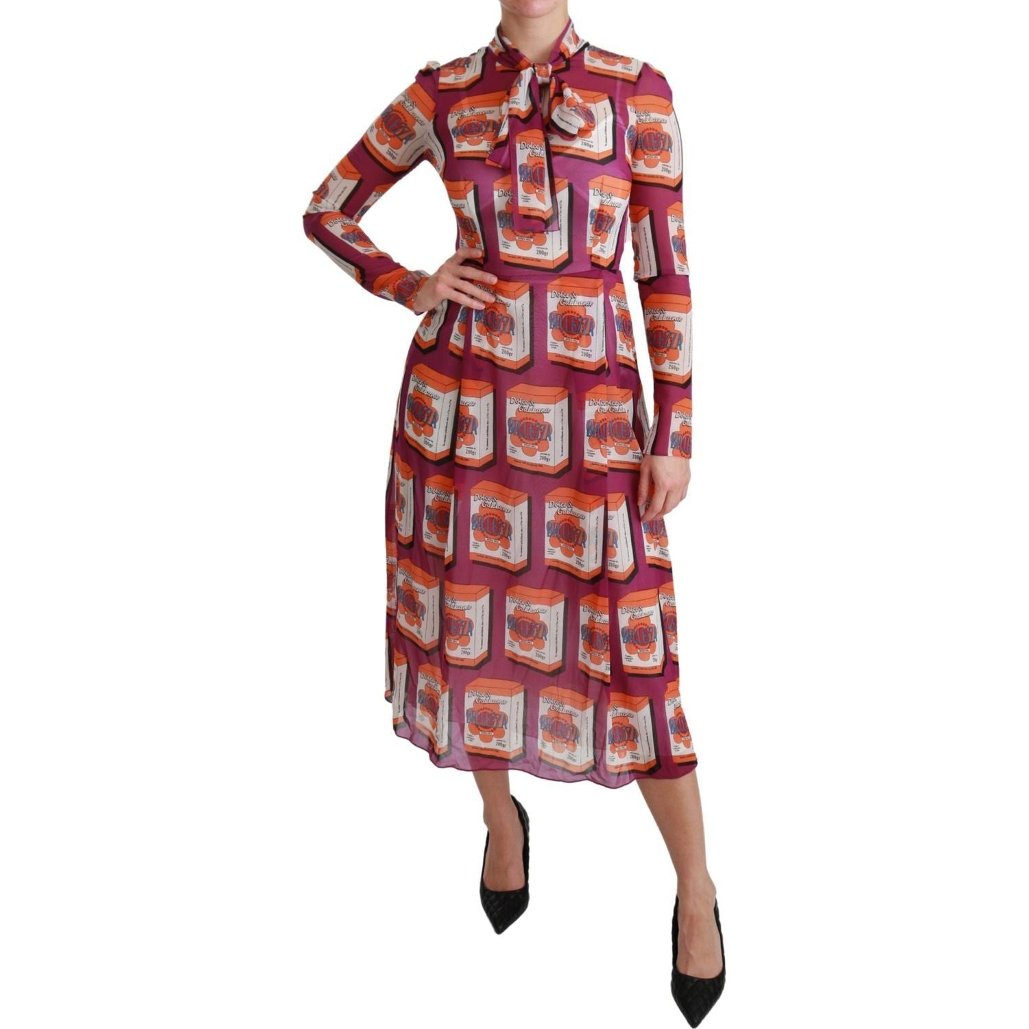 Dolce & Gabbana | Purple Silk Bellezza A-Line Gown Dress | McRichard Designer Brands