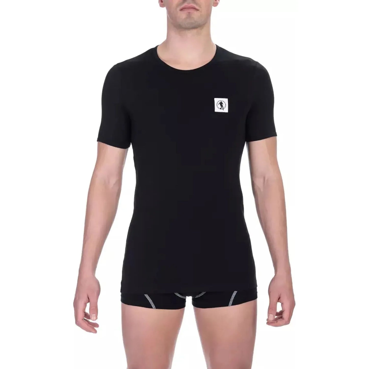 Bikkembergs | Black Cotton T-Shirt  | McRichard Designer Brands
