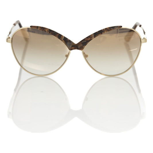 Frankie Morello | Beige Metallic Fibre Sunglasses - McRichard Designer Brands