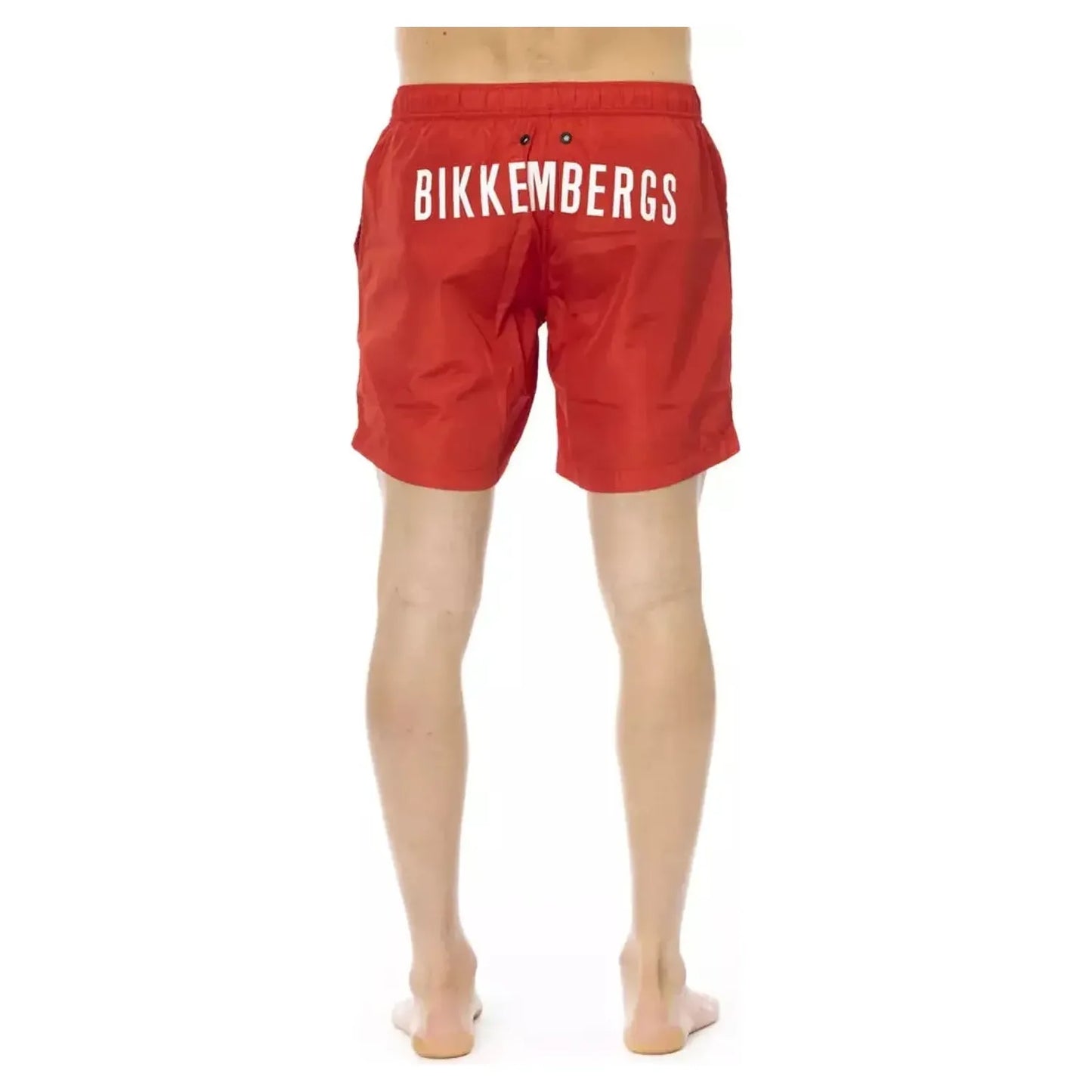 Bikkembergs | Red Polyester Swimwear  | McRichard Designer Brands