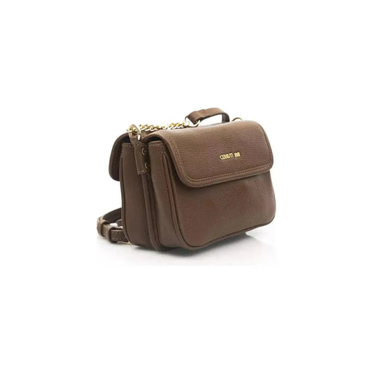 Cerruti 1881 | Brown Leather Crossbody Bag  | McRichard Designer Brands