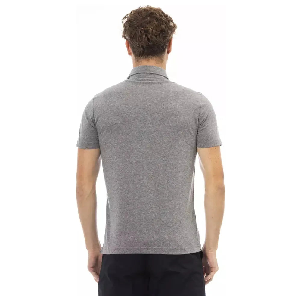 Baldinini Trend | Gray Cotton Polo Shirt | McRichard Designer Brands