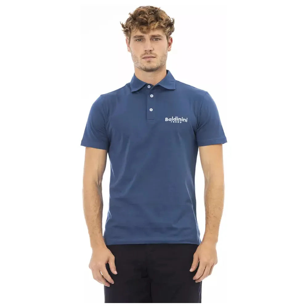 Baldinini Trend | Blue Cotton Polo Shirt | McRichard Designer Brands