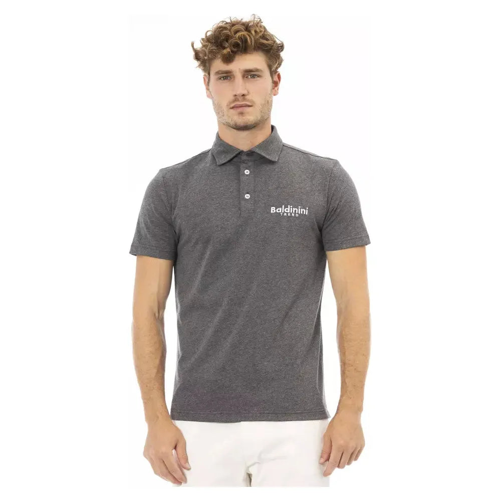 Baldinini Trend | Gray Cotton Polo Shirt | McRichard Designer Brands