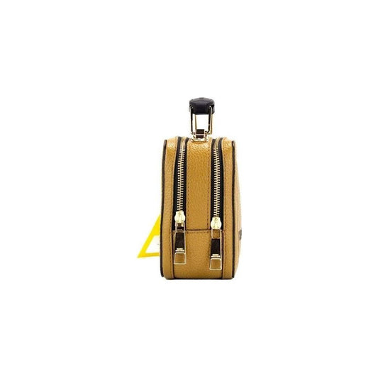 Marc Jacobs | The Box Golden Brown Textured Leather Logo Top Handle Crossbody Bag | McRichard Designer Brands