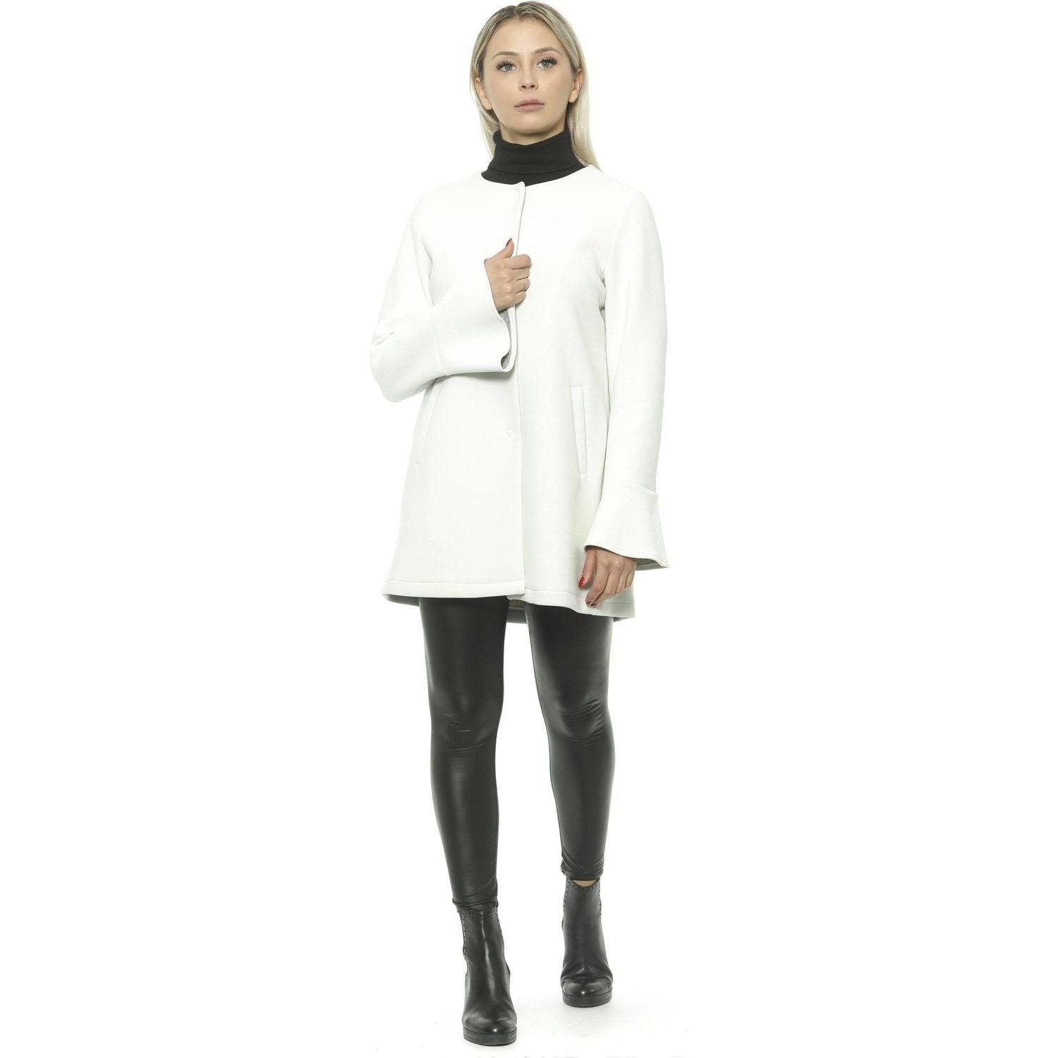 19V69 Italia | White Neoprene Jacket & Coat | McRichard Designer Brands